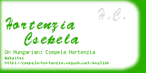 hortenzia csepela business card